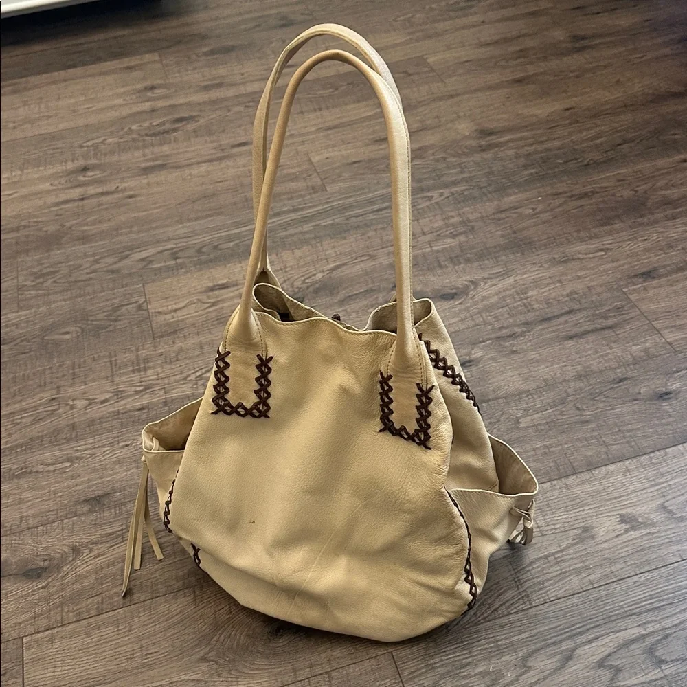 Large Vintage Sondra Roberts Leather Tote Hobo Bag TLC Project